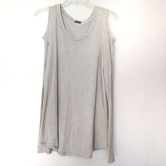 Braeve Off Duty Cream Cold Shoulder Top Stone Wash - Picture 3 of 7